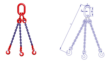 巨力組裝型T8級(jí)三肢鏈條索具產(chǎn)品展示